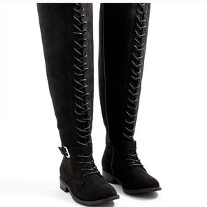 Torrid  over the knee lace up boots